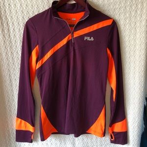 FILA 1/4 Zip Running Top Small